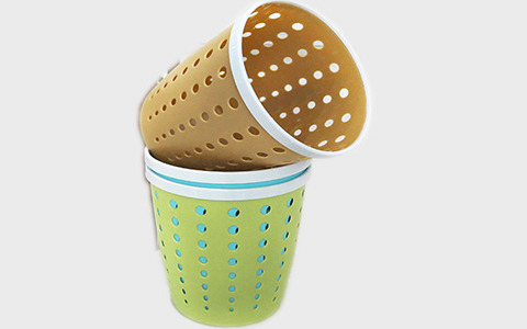 办公室塑料纸篓箩-创意压圈透花垃圾桶注塑成型